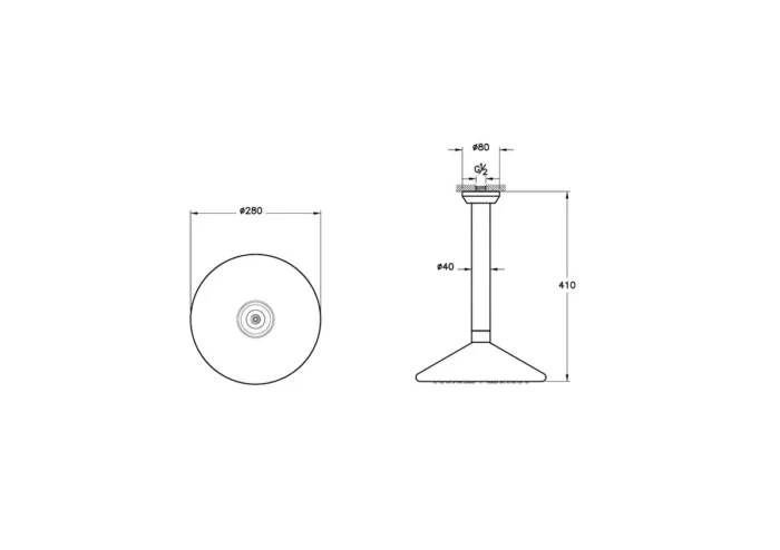 Vitra Liquid Duş Başlığı Parlak Siyah - A4575039 - Tepe Duşları - 1