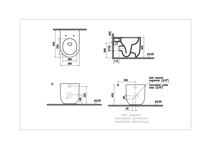 Vitra Liquid Yerden Klozet