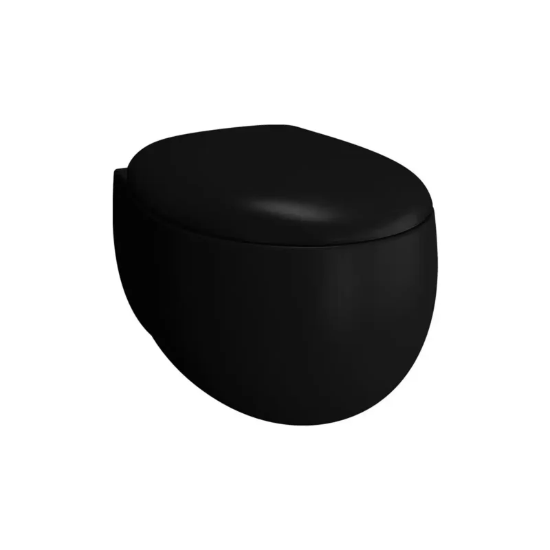 Vitra Memoria Asma Klozet, Rim-ex, Gizli Montajlı, 54 cm, Clean, Mat Siyah - 5885B483-0559 - Asma Klozet