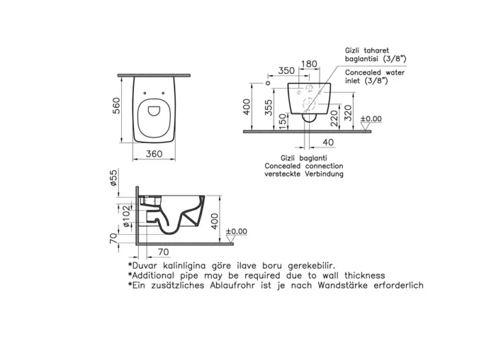 Vitra Metropole Asma Klozet - 7672B001-0559 - Asma Klozet - 1