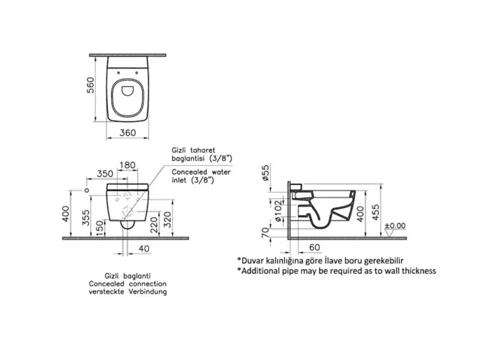 Vitra Metropole Asma Klozet - 5676B003-1685 - Asma Klozet - 1