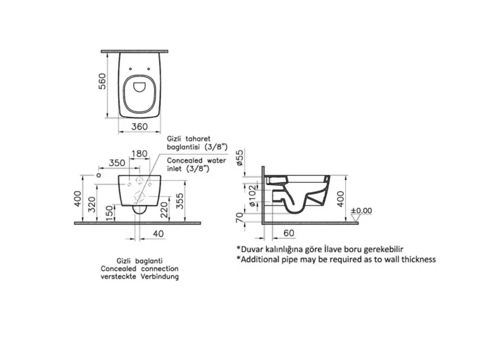 Vitra Metropole Asma Klozet - 5676B003-0559 - Asma Klozet - 1