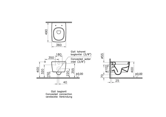 Vitra Metropole Asma Klozet - 5671B003-0559 - Asma Klozet - 1