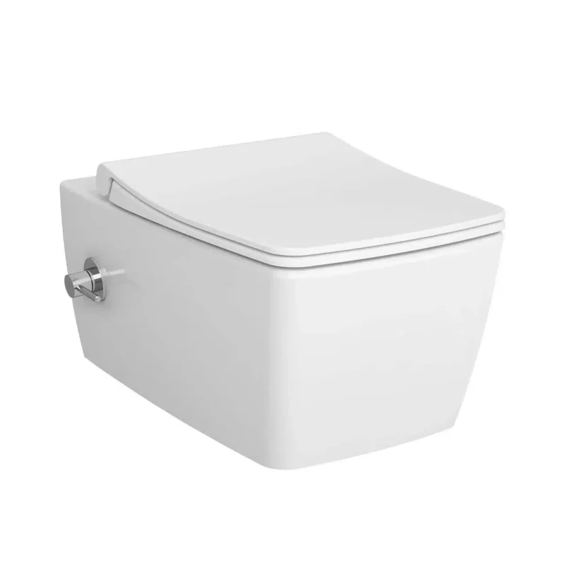 Vitra Metropole Asma Klozet, Rim-ex, Gizli Montajlı, 56 cm, Entegre Musluklu, Beyaz - 7672B003-1684 - Entegre Ara Musluklu Klozet