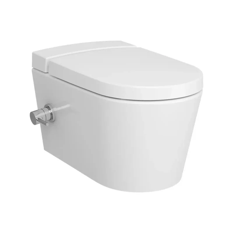 Vitra Nest Asma Klozet, Rim-ex, Gizli Montajlı, 57 cm, Termostatik Entegre Musluklu, Fresh, Beyaz - 5176B003-7212 - Asma Klozet