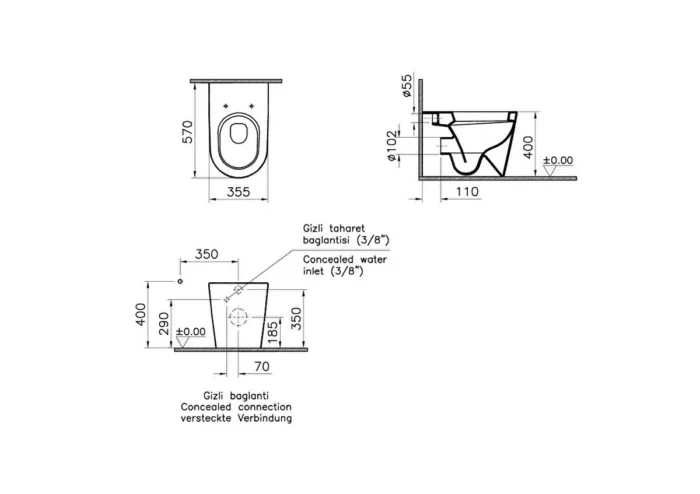 Vitra Nest Yerden Klozet