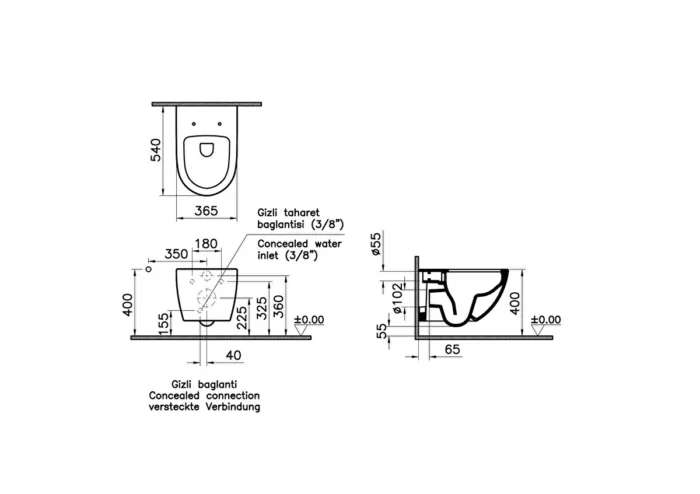Vitra Sento Asma Klozet - 7748B020-0559 - Asma Klozet - 1