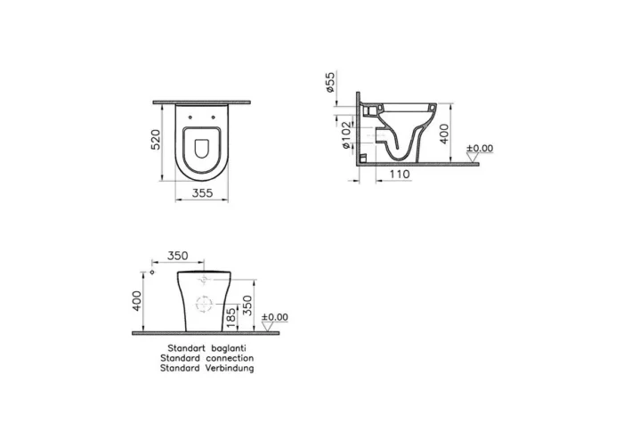 Vitra Zentrum Yerden Klozet