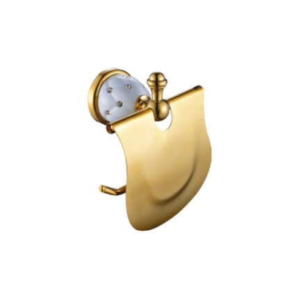 Acar Elegant Gold Kapaklı Kağıtlık - 01.08.620 - AKSESUAR, Tuvalet Kağıtlık