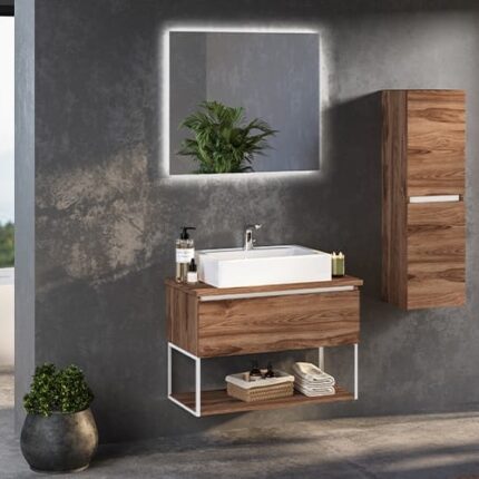 Badella Lines 2885 V31 Banyo Dolabı 85 cm - Lines-2885-V31-85 - Banyo Dolapları