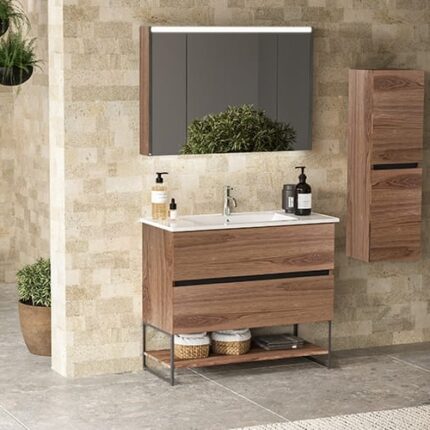 Badella Lines 55100 V33 Banyo Dolabı 100 cm - Lines-55100-V33-100 - Banyo Dolapları