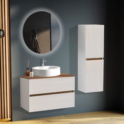 Badella Lines 5585 V32 Banyo Dolabı 85 cm - Lines-5585-V32-85 - Banyo Dolapları