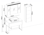 Badella Maya 28100 V31 Banyo Dolabı 100 cm - Maya-28100-V31-100 - Banyo Dolapları - 1