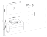 Badella Maya 39100 V32 Banyo Dolabı 100 cm - Maya-39100-V32-100 - Banyo Dolapları - 1
