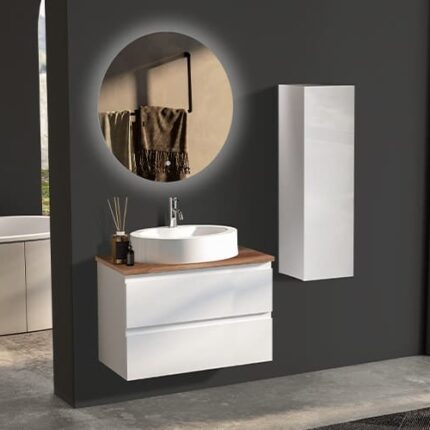 Badella Maya 5585 V33 Banyo Dolabı 85 cm - Maya-5585-V33-85 - Banyo Dolapları