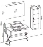 Badella Mobelco 28100 V32 Banyo Dolabı 100 cm