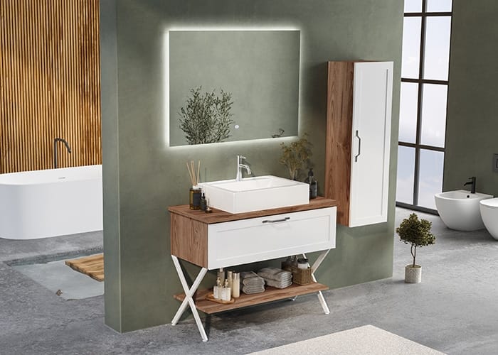 Badella Mobelco 28100 V32 Banyo Dolabı 100 cm Badella Mobelco 28100 V32 Banyo Dolabı 100 cm