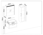 Badella Mobelco 2865 V31 Banyo Dolabı 65 cm - Mobelco-2865-V31-65 - Banyo Dolapları - 1