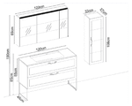 Badella Mobelco 55120 V31 Banyo Dolabı 120 cm - Mobelco-55120-V31-120 - Banyo Dolapları - 1