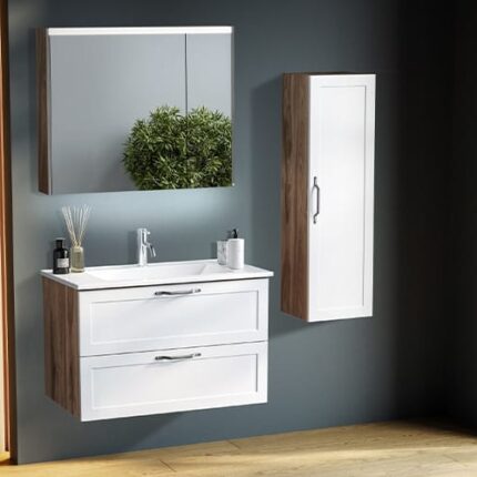 Badella Mobelco 5585 V32 Banyo Dolabı 85 cm - Mobelco-5585-V32-85 - Banyo Dolapları