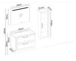 Badella Mobelco 5585 V33 Banyo Dolabı 85 cm - Mobelco-5585-V33-85 - Banyo Dolapları - 1