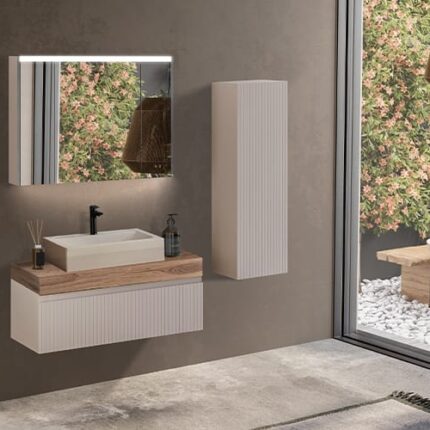 Badella Royal 28100 V31 Banyo Dolabı 100 cm - Royal-28100-V31-100 - Banyo Dolapları