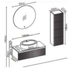 Badella Royal 28100 V32 Banyo Dolabı 100 cm - Royal-28100-V32-100 - Banyo Dolapları - 1