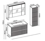 Badella Royal 55100 V31 Banyo Dolabı 100 cm - Royal-55100-V31-100 - Banyo Dolapları - 1