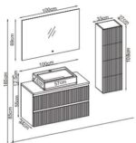 Badella Royal 55100 V32 Banyo Dolabı 100 cm