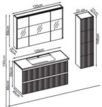 Badella Royal 55120 V31 Banyo Dolabı 120 cm