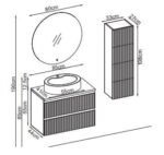 Badella Royal 5585 V31 Banyo Dolabı 85 cm - Royal-5585-V31-85 - Banyo Dolapları - 1