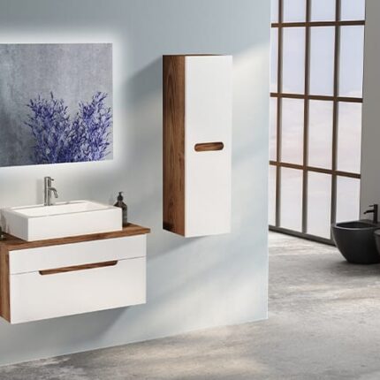 Badella Toledo 3985 V32 Banyo Dolabı 85 cm - Toledo-3985-V32-85 - Banyo Dolapları