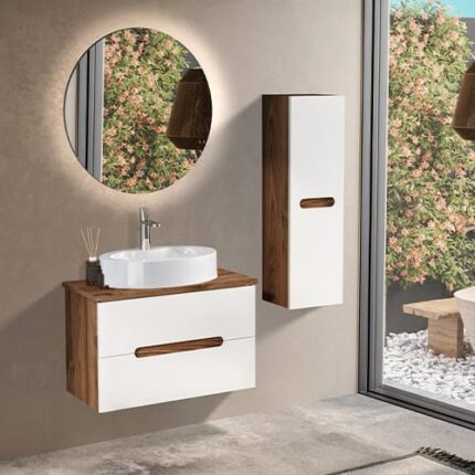 Badella Toledo 5585 V32 Banyo Dolabı 85 cm - Toledo-5585-V32-85 - Banyo Dolapları