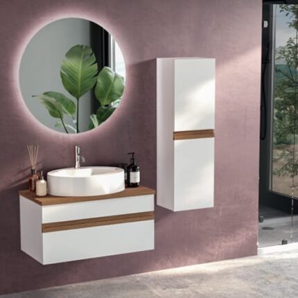 Badella Woodline 3985 V31 Banyo Dolabı 85 cm - Woodline-3985-V31-85 - Banyo Dolapları