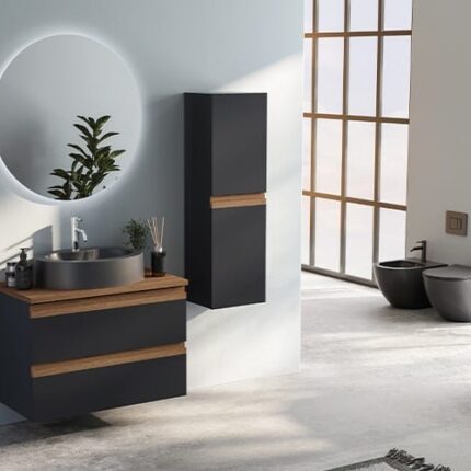 Badella Woodline 5585 V32 Banyo Dolabı 85 cm - Woodline-5585-V32-85 - Banyo Dolapları