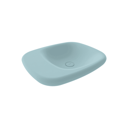Bocchi Fenice Çanak Lavabo 54 cm Deliksiz Mat Buz Mavisi