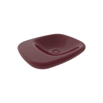 Bocchi Fenice Çanak Lavabo 54 cm Deliksiz Parlak Burgonya Bordosu