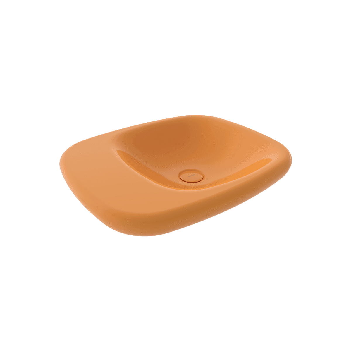 Bocchi Fenice Çanak Lavabo 54 cm Deliksiz Parlak Mandalina Sarısı Bocchi Fenice Çanak Lavabo 54 cm Deliksiz Parlak Mandalina Sarısı