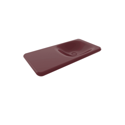 Bocchi Fenice Etajerli Lavabo 90 cm Deliksiz Parlak Burgonya Bordosu