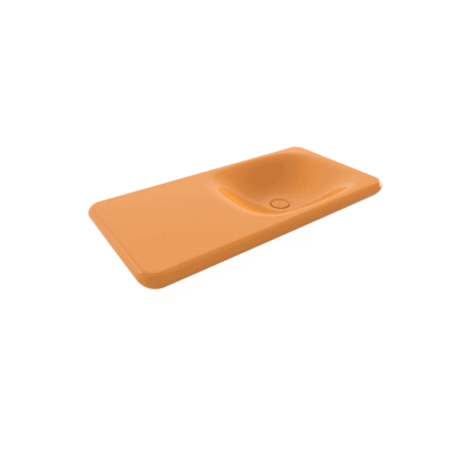 Bocchi Fenice Etajerli Lavabo 90 cm Deliksiz Parlak Mandalina Sarısı - 1490-021-0125 - Etajerli Lavabo