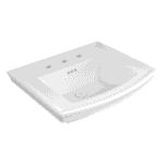 Bocchi Lavita Lavabo 60 cm Üç Armatür Delikli Mat Beyaz - 1127-002-0127 - Etajerli Lavabo