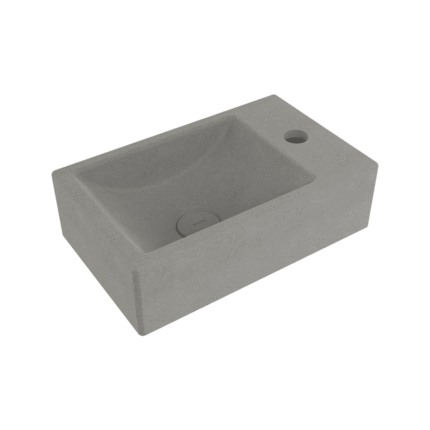 Bocchi Milano Dar Sağ Lavabo 37 cm Mat Beton