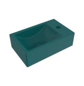 Bocchi Milano Dar Sağ Lavabo 37 cm Mat Petrol Mavisi - 1419-071-0126 - Mini Lavabo