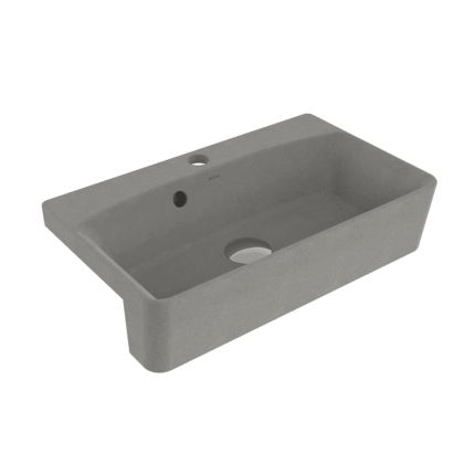 Bocchi Milano Dar Yarım Tezgah Lavabo 50X30 cm Mat Beton - 1543-069-0126 - Yarım Tezgah Lavabo