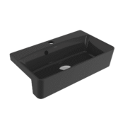 Bocchi Milano Dar Yarım Tezgah Lavabo 50X30 cm Parlak Siyah - 1543-005-0126 - Yarım Tezgah Lavabo