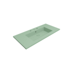 Bocchi Milano Etajerli Lavabo 100 cm Üç Delikli Mat Mint Yeşil - 1105-033-0127 - Etajerli Lavabo
