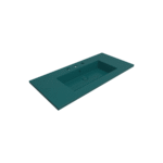 Bocchi Milano Etajerli Lavabo 100 cm Üç Delikli Mat Petrol Mavisi - 1105-071-0127 - Etajerli Lavabo