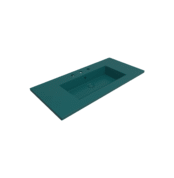 Bocchi Milano Etajerli Lavabo 100 cm Üç Delikli Mat Petrol Mavisi - 1105-071-0127 - Etajerli Lavabo