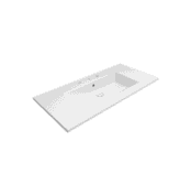Bocchi Milano Etajerli Lavabo 100 cm Üç Delikli Parlak Beyaz - 1105-001-0127 - Etajerli Lavabo