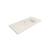 Bocchi Milano Etajerli Lavabo 100 cm Üç Delikli Parlak Bisküvi - 1105-014-0127 - Etajerli Lavabo